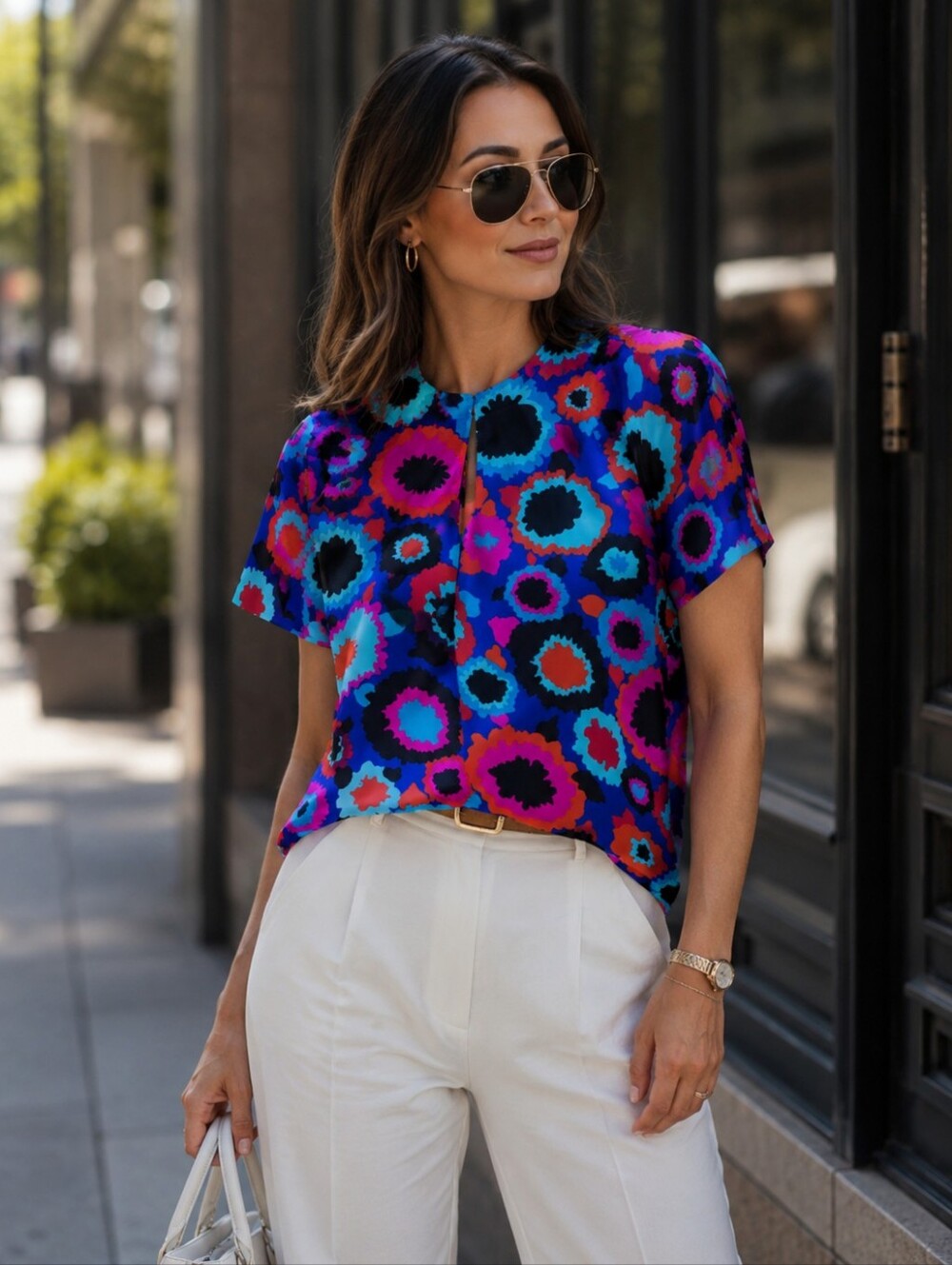 NWT 100% silk top, Made in USA